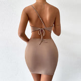 Spice Girls Sexy Design Small Slanted Shoulder Drawstring Dress Women Summer Pure Empty Backpack Hip Short Skirt