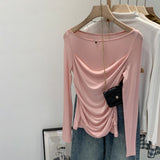 Lyselle Tiansing Long-Sleeved T-Shirt Women's Commuting Autumn New Cool Design Sense