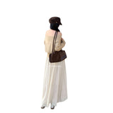 Korean Beautiful Hanging Neck Sling A Word Shoulder Knit Hood Two Sets Of Women's Autumn And Winter New Knitwear Inside The Top