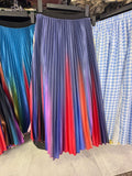 2025 New High-Rise 100-Fold Skirt Half-Dress Woman Pendant Tight Waist Thin High-Grade Elegant Solid Color Dress