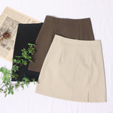 Real-Shooting Half-Dressed New Spring And Summer 2025 New Suit Skirt High-Waisted Hip-Proof Open-Fork Skirt 8871