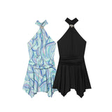 2026 New Summer Horn Dress Hanging Neck Hanging Neck Short Dress 1319069