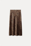 2025 Autumn New Women's Fashion Silk Silk Texture Feel Flute Multi-Colored Skirt 8338537