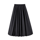 2025 Spring And Summer New High-Rise Retro Skinny Thigh Skirt Lantern Skirt Mid-Length A-Word Skirt