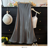 French High-Grade Glossy-Sense Fish-Tailed Half-Dressed Women's Spring 2025 New High-Waisted Hairy-Skinny-Blanesed Bag-Butg Skirt