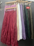 Heavy Industry Withered Leaves Folded Half-Body Skirt 2025 Spring And Summer New Glossy Irregular Big Swing Skirt And Ankle Long Skirt