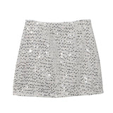 Slide Dress Skirt Girl Babes A Small Silver Shiny Light Short Skirt 8258
