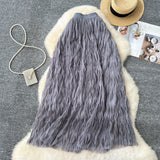 Fairy Half-Body Dress 2026 New High-End Folding Pendant Mesh Dress High Waist Thin A Word Medium Long Skirt