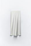 2025 Autumn New Women's Fashion Silk Silk Texture Feel Flute Multi-Colored Skirt 8338537