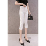 2025 Summer A Few New Fork Seven Trousers Lady Thin Slimmed Slacks Small Foot Suit Pants Pencil Pants