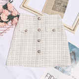 Small Fragrant A-Dress Dress Girl 2025 Autumn And Winter Silver Silk High-Waisted Lattice In Super Fire Bag Hip Skirt 8891