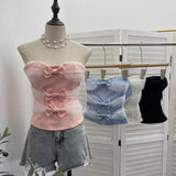 Thai Babes With Chest Pads Anti-Slip Strip Net Bows Tective Brats Short-Term Repair Bodysuit 1538