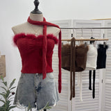 Thai Hottie With Chest Pad Haired Chest Vest With Short-Term Waistless Top 9311