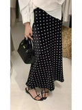 2025 Spring Tuffed Denate Acetic Fishtail Skirt Half-Dress Fashion Tight Waist High Waist Long Skirt Slim Slim