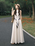 White Long Dress Women 2026 Spring And Summer New Gentle Temperament French Waistless Feeling Sleeveless Long Skirt
