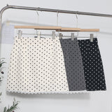 Han's Sweet Commuter Wave Half Dress Woman High Waist Thin Splicing Lace Side A Word Short Skirt 6882