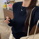 Vintage Sesame Sweater Pure Cotton High-End Knitted Jersey Women 2025 New Autumn And Winter Han Idling Wearing Short Top