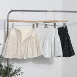 Ballet Style Glide Half-Dress Lumbar Buds Small Black Dress Anti-Light A Word Umbrella Skirt 8295