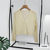 Ultra-Thin Sunscreen Knitted Small Cardigan Thin Women's Sling Skirt Burqa Spring And Autumn Ice Silk Air-Conditioning Shirt Short Coat