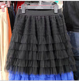 Layers Of Mesh Dress Women 2025 Summer New Tight Waist High Waist Thin Cake Skirt A Word Fluffy Skirt