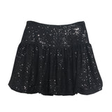 Ballet Style Glide Half-Dress Lumbar Buds Small Black Dress Anti-Light A Word Umbrella Skirt 8295