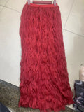 Wave Roll High-End Folded Half-Body Dress Women's Spring 2025 New High-Rise Thin Long A-Word Big Swing Yarn Skirt
