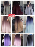Advanced Color Gradient Dress Dress Woman 2025 Early Spring New Long Dress High Waist Lengthened Version Of The 100-Folded Skirt