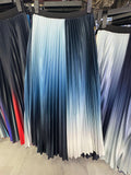 2025 New Women's Color Metallic Metallic Luster 100-Folded Dress Long Organ Skirt Half-Dress Skirt