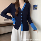 2025 Spring And Autumn New Fashion Slimming Single Row Buckle Knitted Sweater Cardigan Sweater Sweater Thick