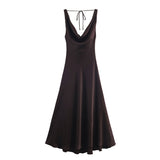 2025 Summer New Women's Fashion Sexy Hot Girl Silk Silk Texture Dress 2590934