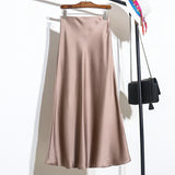 High Waist Thin Long-Skinny Vinegar Silk Slip Skirt 2025 New Bag Of Fish Tail A-Word Dress