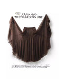 Women's Clothing 2025 Autumn And Winter 2025 New 20 Pieces Spliced Solid Color Mesh Dress Skirt A Word Umbrella Skirt