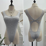Real Shot With Chest Cushion Cross-Tling With Open Back Sling Sling Vest Small Outside Wearing Sexy Tight One-In-Law 6025
