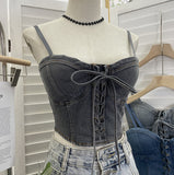 Real Beat With Chest Pad Adjustable Strap With Denim Vest Strap Strap Slings Bras