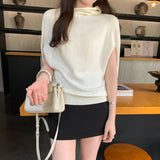 Unique Beautiful Bat Sleeve Shawl Knitted Women's 2025 Summer New Loose Lazy Style Temperament Cloak Top