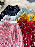 Sweet Literary And Artistic Small Fresh Broken Flowers Half-Dress Girl Spring And Summer 2026 New High-Waist A Word Loose Big Swing Skirt