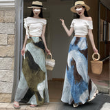 Vintage Tie-Dye Fishtail Skirt Half-Dress Girl Summer 2026 New Slimy-Skinny A-Word Ass Long Skirt