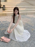 New Gentle Three-Dimensional Flower Dress Summer Holiday French Fairy Seaside Sleeveless Thin Temperament Long Dress