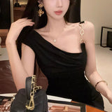 Shangyuan Slender Shoulder Dress Women Summer Pure Sexy Bag Hip Dress High Sense Unique Beautiful Breasts