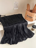 French-Style Escape Rope Island Ice Silk And Folded Skirt Women's Summer Gentle Holiday Style A Word Umbrella Skirt