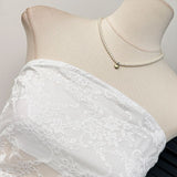 Irregular Lotus Edge Hollow Lace Tective Breast Vest Woman Summer 2025 Hot Girl Pure Want To Repair Slim Top