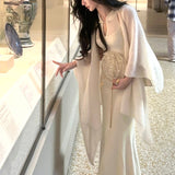 2026 Spring And Summer New Mare Hair Sweater Soft Soft Soft Moonlight Lazy Shawl Knitted Cardigan Dress Woman