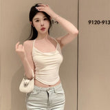 Suspension Vest Woman Light Mature Sister Pure Sweet Design Summer New Hanging Neck Strap Strap Outside Wearing Clothes