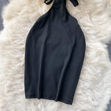 Summer Ins Sexy Low-Chest Design French Style Slim Waist-Scuttered Back Dress