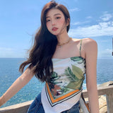 Suspension Vest Woman Inside And Outside Wearing Summer Vintage Back Ins Hot Girl Belly Fuze Bra Blouse
