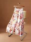 Oil Painting Style Half Dress Women's Spring And Summer 2025 New Hanging Flower Skirt High Waist Thin A Word Chiffon Skirt Long