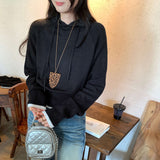 Korean Super-Good-Looking Short Hooded Sweater Coat Women's Autumn And Winter 2025 New Loose Knitted Hoodie Top