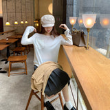 Lazy Holiday Style Light And Thin Light Transparent Sun Knitted Jersey Women's 2026 New Super Beautiful Loose Top
