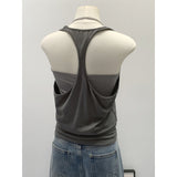 Lyselle Tiansi Hanging Neck Fake Two Sleeveless Sling Sling Vest Women's Summer New Design Feel Top