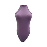 Sexy Elastic Joint Suit With Thoracic Pad Hanging Neck Sleeveless Sleeve Sling Vest Design Feel Top 1015